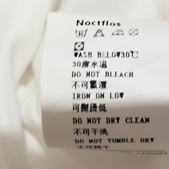 Noctflos Womens M Floral Shift Dress Mini V Neck White Green Pink 3/4 Sleeve - Picture 10 of 10